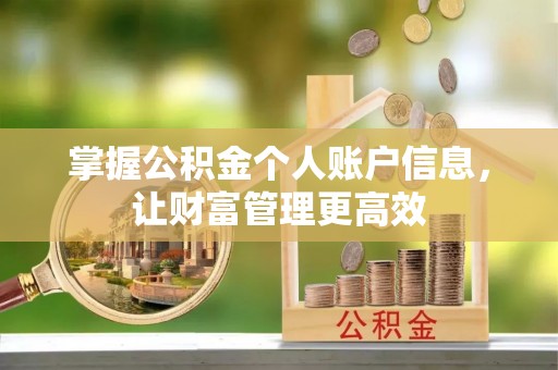 克东掌握公积金个人账户信息，让财富管理更高效